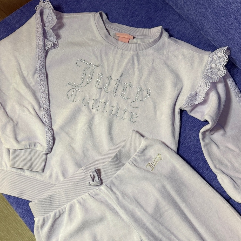 Juicy Couture Kids Matching Set - Soft Lilac, crystals and Lace